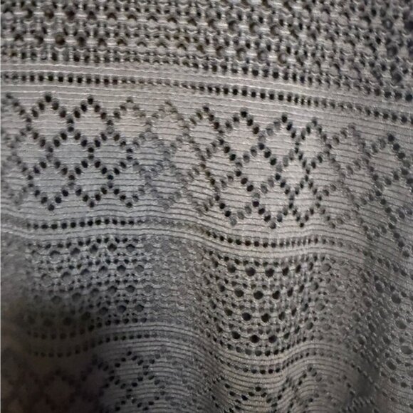 GUESS Black Crochet Overlay Sleeveless Tank Dress with Side Drawstring – Size L - Picture 7 of 7